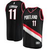 Image of Meyers Leonard Portland Trail Blazers Branded Fast Break Team Color Player Jersey Black - Icon Edition