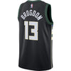 Image of Malcolm Brogdon Milwaukee Bucks Swingman Jersey - Statement Edition – Black