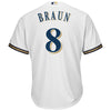 Image of Ryan Braun Milwaukee Brewers Majestic Home Official Cool Base Player Replica Jersey - White