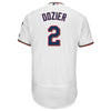Image of Brian Dozier Minnesota Twins Majestic Home Flex Base Authentic Collection Player Jersey - White