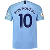 Image of Sergio Aguero Manchester City 2018/19 Home Player Jersey – Blue