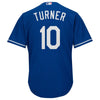 Image of Justin Turner Los Angeles Dodgers Majestic Fashion Official Cool Base Player Replica Jersey - Royal