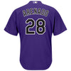 Image of Nolan Arenado Colorado Rockies Majestic Alternate Official Cool Base Player Jersey - Purple