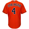 Image of George Springer Houston Astros Majestic Cool Base Player Jersey - Orange