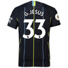 Image of Gabriel Jesus Manchester City 2018/19 Away Player Jersey – Black