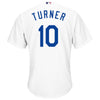 Image of Justin Turner Los Angeles Dodgers Majestic Official Cool Base Player Jersey - White