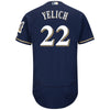 Image of Christian Yelich Milwaukee Brewers Majestic Authentic Collection Flex Base Player Jersey – Navy