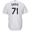 Image of Wade Davis Colorado Rockies Majestic Home Cool Base Player Jersey - White