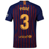 Image of Gerard Pique Barcelona 2018/19 Home Player Jersey – Navy
