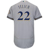 Image of Christian Yelich Milwaukee Brewers Majestic Authentic Collection Flex Base Player Jersey – Gray