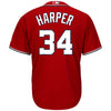 Image of Bryce Harper Washington Nationals Majestic Cool Base Player Jersey - Red