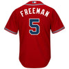 Image of Freddie Freeman Atlanta Braves Majestic Official Cool Base Player Jersey - Red