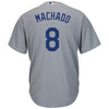 Image of Manny Machado Los Angeles Dodgers Majestic Official Cool Base Player Jersey – Gray