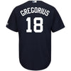 Image of Didi Gregorius New York Yankees Majestic Official Cool Base Player Jersey - Navy