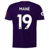 Image of Sadio Mane Liverpool 2018/19 Away Player Jersey – Purple