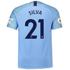 Image of David Silva Manchester City 2018/19 Home Player Jersey – Blue