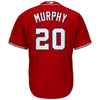 Image of Daniel Murphy Washington Nationals Majestic Alternate Official Cool Base Player Jersey - Scarlet
