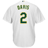 Image of Khris Davis Oakland Athletics Majestic Home Official Cool Base Replica Player Jersey - White