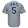 Image of Corey Seager Los Angeles Dodgers Majestic Road Official Cool Base Player Jersey - Gray