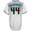 Image of Paul Goldschmidt Arizona Diamondbacks Majestic Home Cool Base Player Jersey - White/Teal
