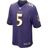 Image of Joe Flacco Baltimore Ravens Game Jersey - Purple 2018/2019