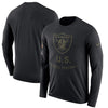 Image of Oakland Raiders Men's Long Sleeve Black Salute to Service Sideline Legend Performance 2018/2019