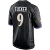 Image of Justin Tucker Baltimore Ravens Game Jersey - Black 2018/2019