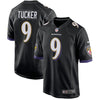 Image of Justin Tucker Baltimore Ravens Game Jersey - Black 2018/2019