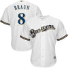 Image of Ryan Braun Milwaukee Brewers Majestic Home Official Cool Base Player Replica Jersey - White