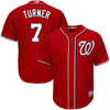 Image of Trea Turner Washington Nationals Majestic Alternate Official Cool Base Player Jersey - Scarlet