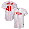 Image of Carlos Santana Philadelphia Phillies Majestic Official Cool Base Player Jersey – White