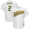 Image of Khris Davis Oakland Athletics Majestic Home Official Cool Base Replica Player Jersey - White