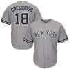 Image of Didi Gregorius New York Yankees Majestic Road Official Cool Base Replica Player Jersey - Gray