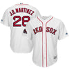Image of J.D. Martinez Boston Red Sox Majestic 2018 World Series Champions Team Logo Player Jersey – White