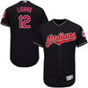 Image of Francisco Lindor Cleveland Indians Majestic Alternate Authentic Collection Flex Base Player Jersey - Navy