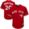 Image of Josh Donaldson Toronto Blue Jays Majestic 2017 Cool Base Replica Player Jersey - Scarlet