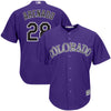 Image of Nolan Arenado Colorado Rockies Majestic Alternate Official Cool Base Player Jersey - Purple