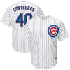 Image of Willson Contreras Chicago Cubs Majestic Official Cool Base Player Jersey - White