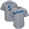 Image of Corey Seager Los Angeles Dodgers Majestic Road Official Cool Base Player Jersey - Gray