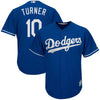 Image of Justin Turner Los Angeles Dodgers Majestic Fashion Official Cool Base Player Replica Jersey - Royal