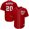 Image of Daniel Murphy Washington Nationals Majestic Alternate Official Cool Base Player Jersey - Scarlet