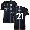 Image of David Silva Manchester City 2018/19 Away Player Jersey – Black
