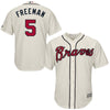 Image of Freddie Freeman Atlanta Braves Majestic Cool Base Player Jersey - Tan