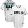 Image of Paul Goldschmidt Arizona Diamondbacks Majestic Home Cool Base Player Jersey - White/Teal