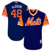 Image of Jacob deGrom "deGrom" New York Mets Majestic 2018 MLB Little League Classic Authentic Jersey – Royal/Orange