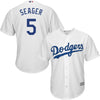 Image of Corey Seager Los Angeles Dodgers Majestic Official Cool Base Player Jersey - White