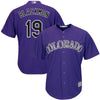 Image of Charlie Blackmon Colorado Rockies Majestic Alternate Official Cool Base Replica Player Jersey - Purple