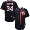 Image of Bryce Harper Washington Nationals Majestic Official Cool Base Player Replica Jersey - Navy