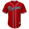 Image of Freddie Freeman Atlanta Braves Majestic Official Cool Base Player Jersey - Red
