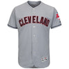 Image of Francisco Lindor Cleveland Indians Majestic Road Authentic Collection Flex Base Player Jersey - Gray